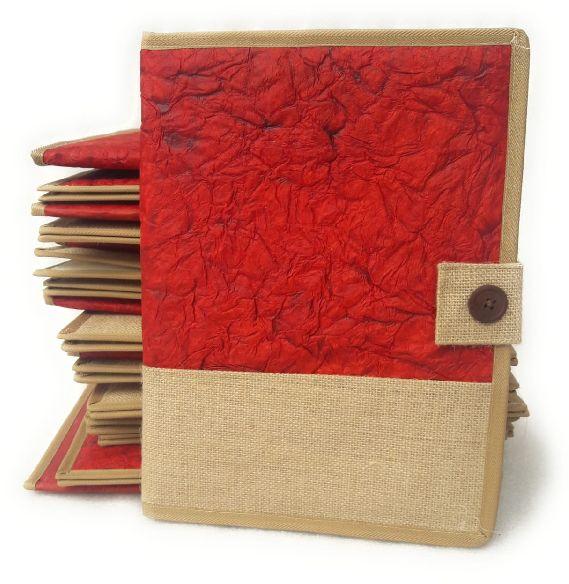 Jute Red File Folders, for Keeping Documents, Pattern : Plain