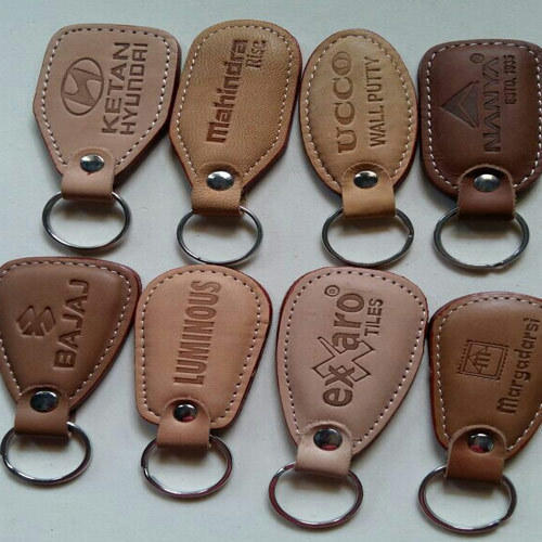 Multishape Leather Key Rings, Feature : Attractive Design, Good Quality ...