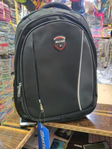 Plain Polyester Black Laptop Bag