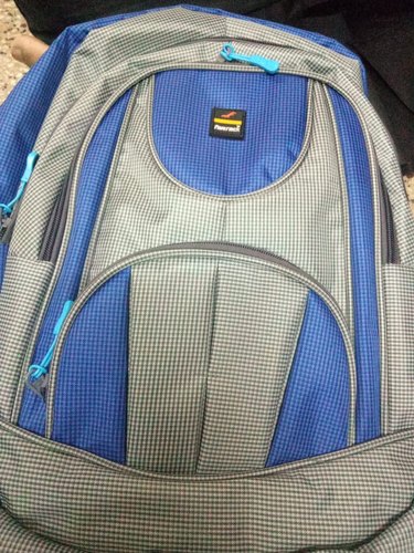 Blue & Grey College Bag, for Collage, Style : Backpack