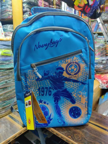 Printed Polyester Blue Laptop Bag, Feature : High Grip, Water Proof