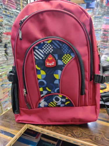 Polyester Printed Pink School Bag, Style : Backpack