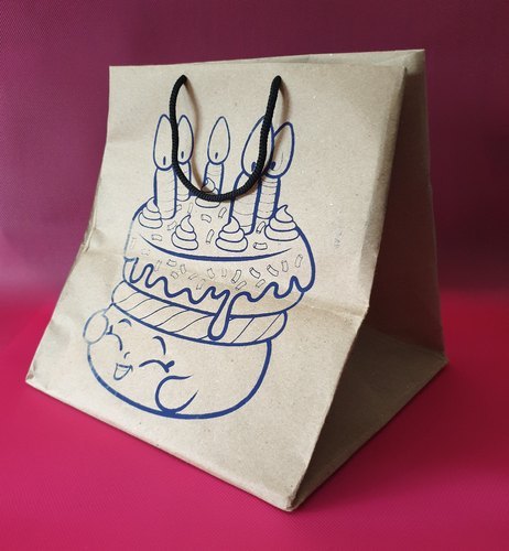 Printed Kraft Paper Bag, for Gift Packaging, Capacity : 1kg, 2kg