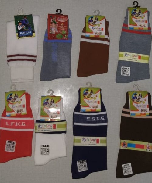 Plain School Socks, Size : 2/3/4/5/6/7