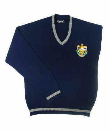 Wool School Sweater with Logo, Size : Small/Medium/ Large