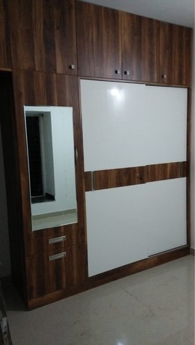 Janalaxmi Wooden Brown Wardrobe, Size : 7' x 4