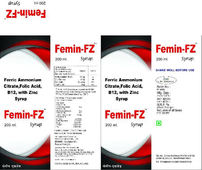 Femin-FZ Syrup, for Health Supplement, Sealing Type : Single Seal