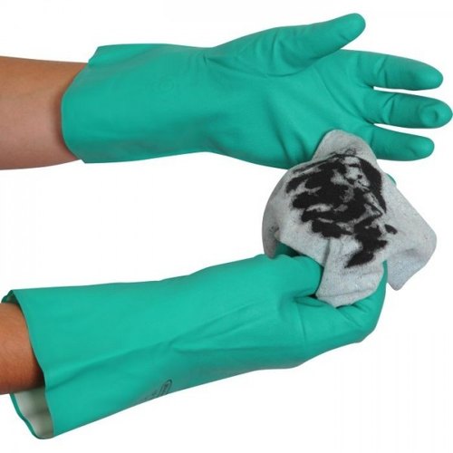 Unisex Green Nitrile Chemical Glove