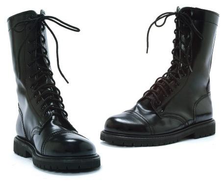 Black Army Long Boots, Gender : Men