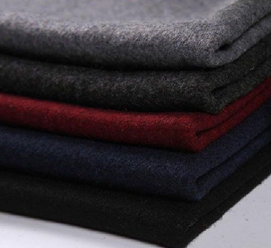 Poly Wool Fabric, Technics : Machine Made, Pattern : Plain at Best