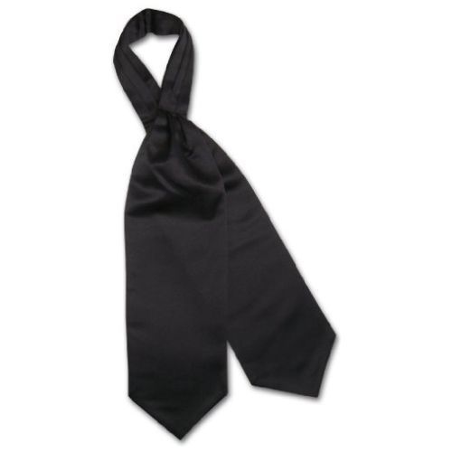 Black Satin Cravat Tie