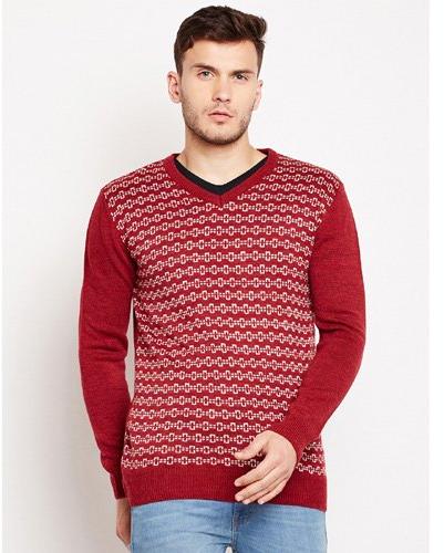 Woolen V Neck Pullover, Gender : Men