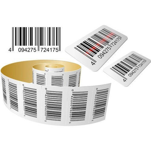 Paper Printed Barcode Label, Color : White