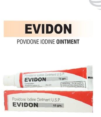 Evidone Povidone Iodine Ointment, for Tropical Use Only, Packaging Size : 15 g