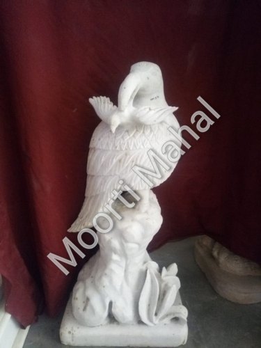 Moorti Mahal Marble Bird Sculpture, for Interior Decor, Color : White
