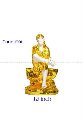 Sai Baba Polyresin Statue, for Interior Decor, Packaging Type : Box