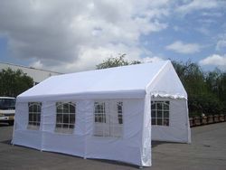 Hut Shape White Tarpaulin HDPE Tent, for labour living, temporary shelter, Pattern : Plain