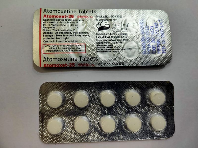 ATOMOXET 25, for Clinical, PRESONAL USE, Form : Tablets