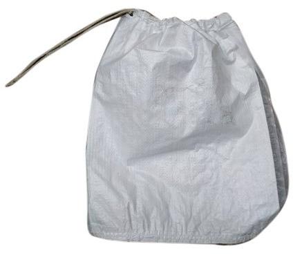 Plain HDPE Drawstring Bag, Color : White