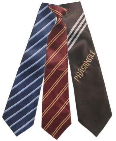 Polyester Stripped school tie, Size : Small, Medium, Large