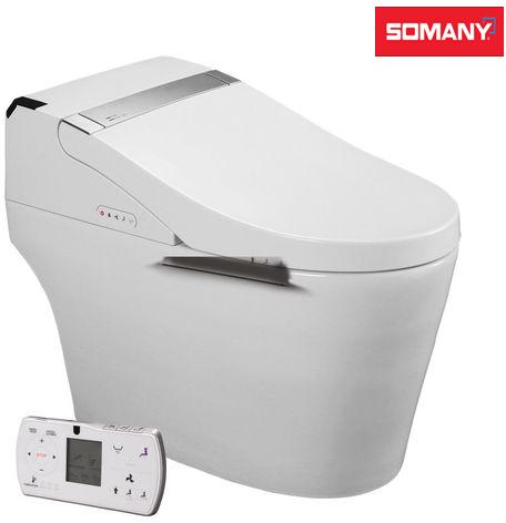 Vitreous China automatic toilet, Color : White