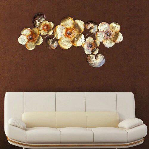 Polished Metal Wall Decor Flower, for Decoration, Color : Multicolor