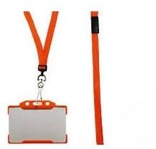 Nylon id card lanyard, Color : Black