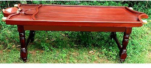 APE Wooden Massage Table, Color : Brown