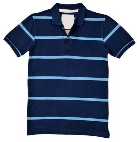 Cotton Men Striped T-Shirts, Size : L, XL