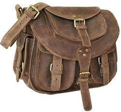 Shoulder Leather Handbag, Closure Type : Buckle