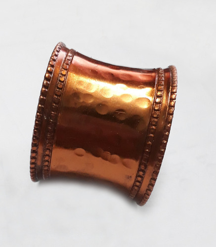 NOOR INTERNATIONAL Copper Plated Round Iron Metal Napkin Ring, Size : 2iinch