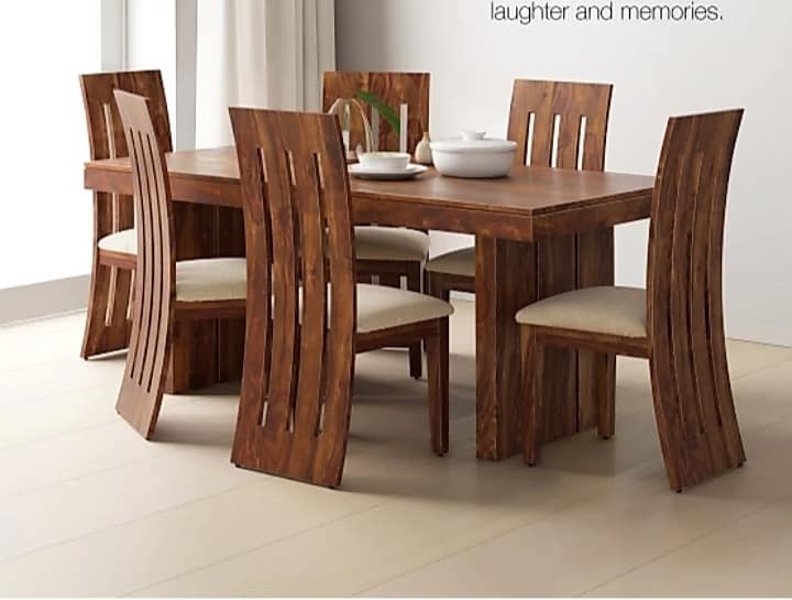 Solid sheesham wood dining set