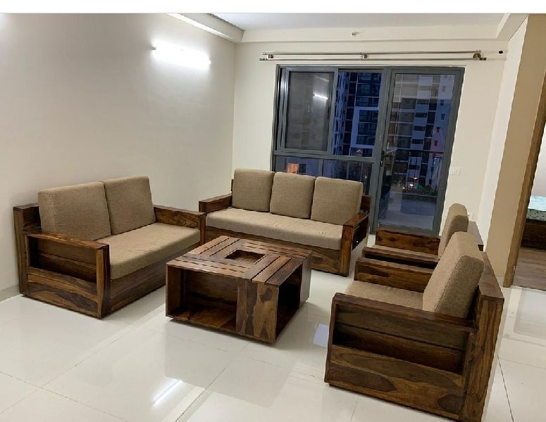 Solid Sheesham Wood Master Sofa Set, Sofa Set 7 Seater Design Wooden Floor