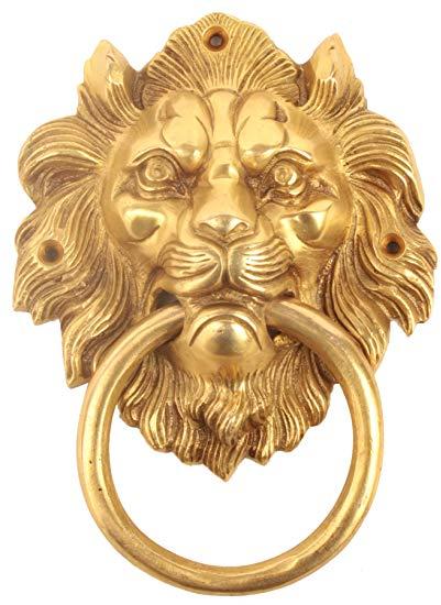Finished Brass Lion Door Knocker, Feature : Attractive Design, Durable
