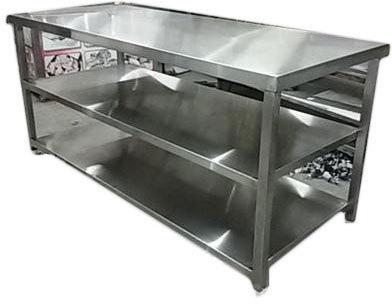 Stainless steel working table, Shape : Rectangular