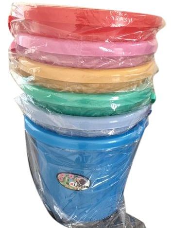 Plastic Plain 10 L Water Bucket, Shape : Round