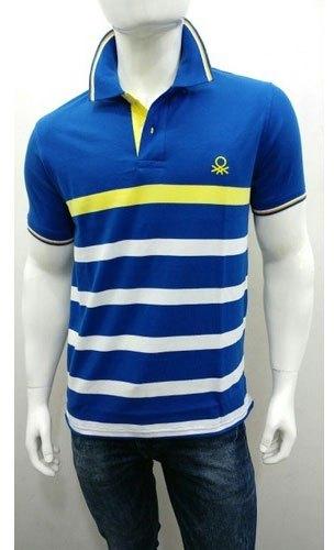 Mens Striped T-Shirt, Occasion : Casual Wear