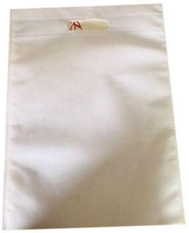 Non Woven Plain D Cut Bag, Color : White