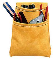 Leather Nail Tool Pouch, Color : Colour Yellow