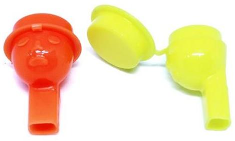 Plastic Toy Whistle, Color : Yellow, Orange