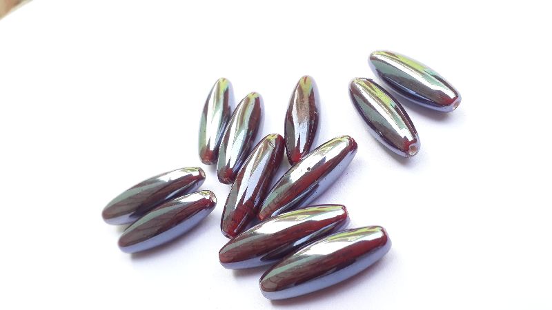 Plain Polish Fancy Glass Beads, Size : 6-9mm