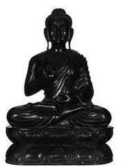 Black Marble Buddha Statue