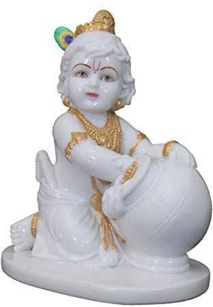 Plain Laddu Gopal Marble Statue, Color : White