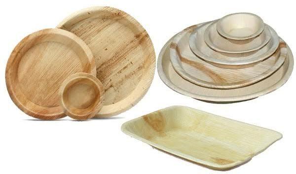 Round areca leaf plate, for Serving Food, Size : 12inch, 4inch, 6inch, 8inch.10inch