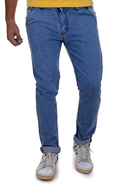 Mens Denim Jeans, for Anti Wrinkle, Color Fade Proof, Pattern : Plain