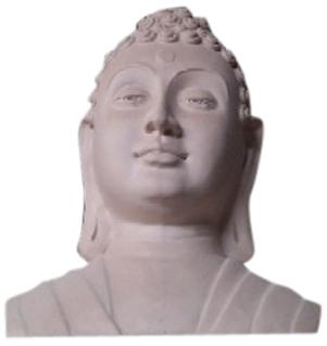 FRP Buddha Head Statue, Color : Off White