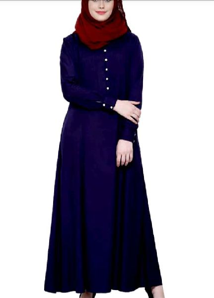 Plain Chiffon Anarkali Abaya, Size : S, M, XL