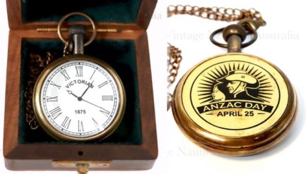 Round Pocket Watch Anzac Day