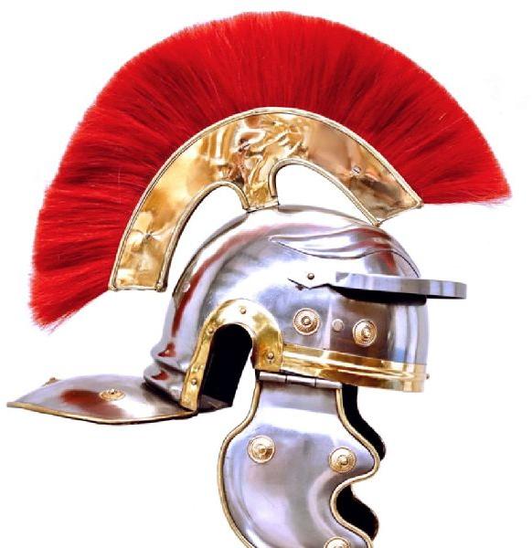 skull in roman centurion helmet