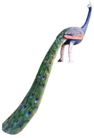 Bharti Shilpkala Fiberglass Peacock Sculpture, Length : 6 Feet